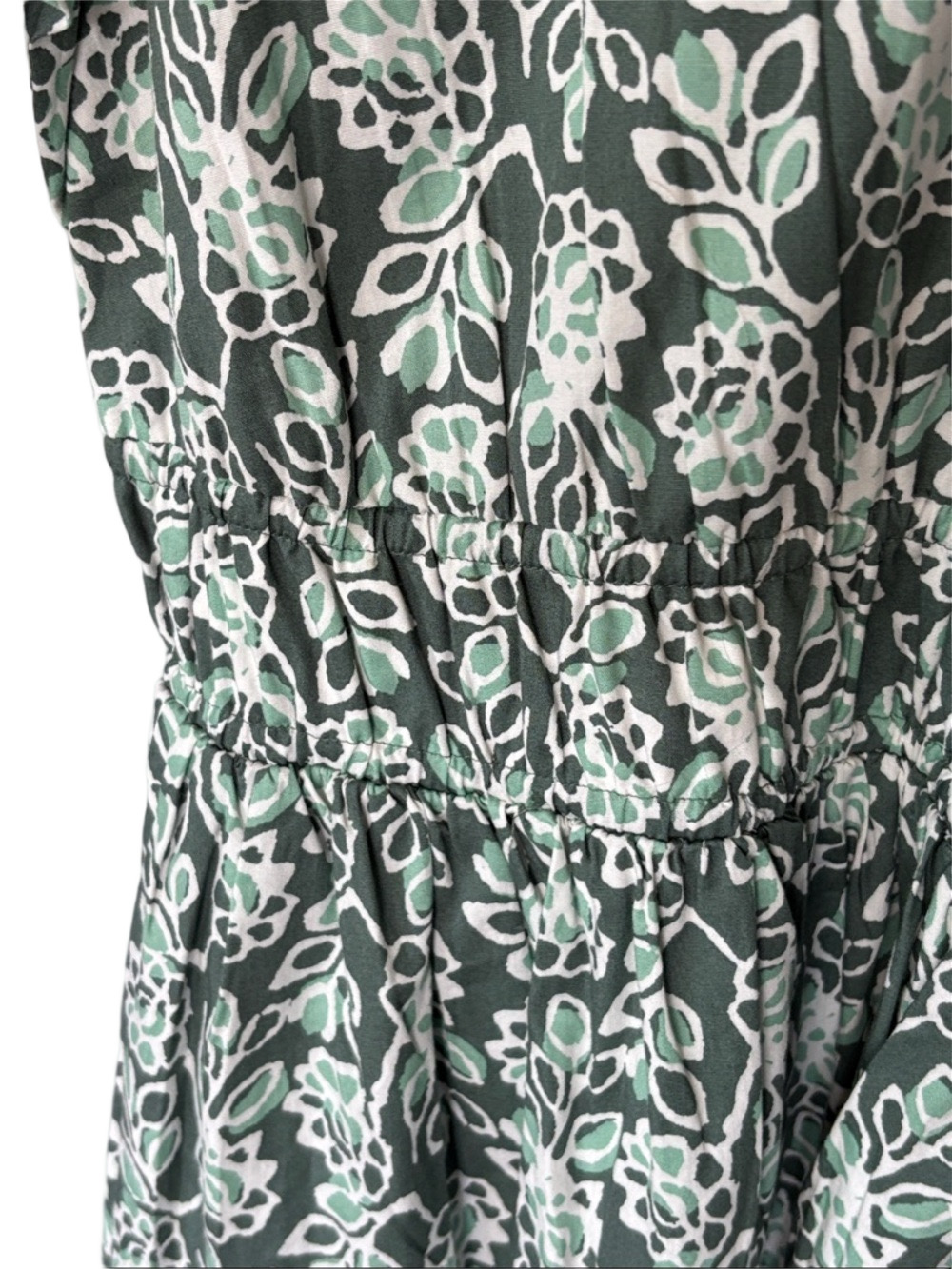 J.Crew Green Floral Midi Dress Size 6 Puff Sleeve Cottagecore Summer Dress NWT - Picture 6 of 10